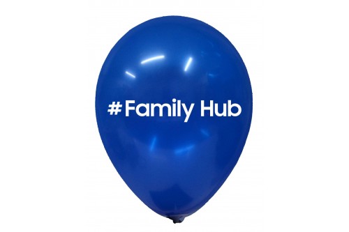 Blue balloon with white ink 2